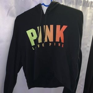 Pink/Victoria Secret cropped hoodie